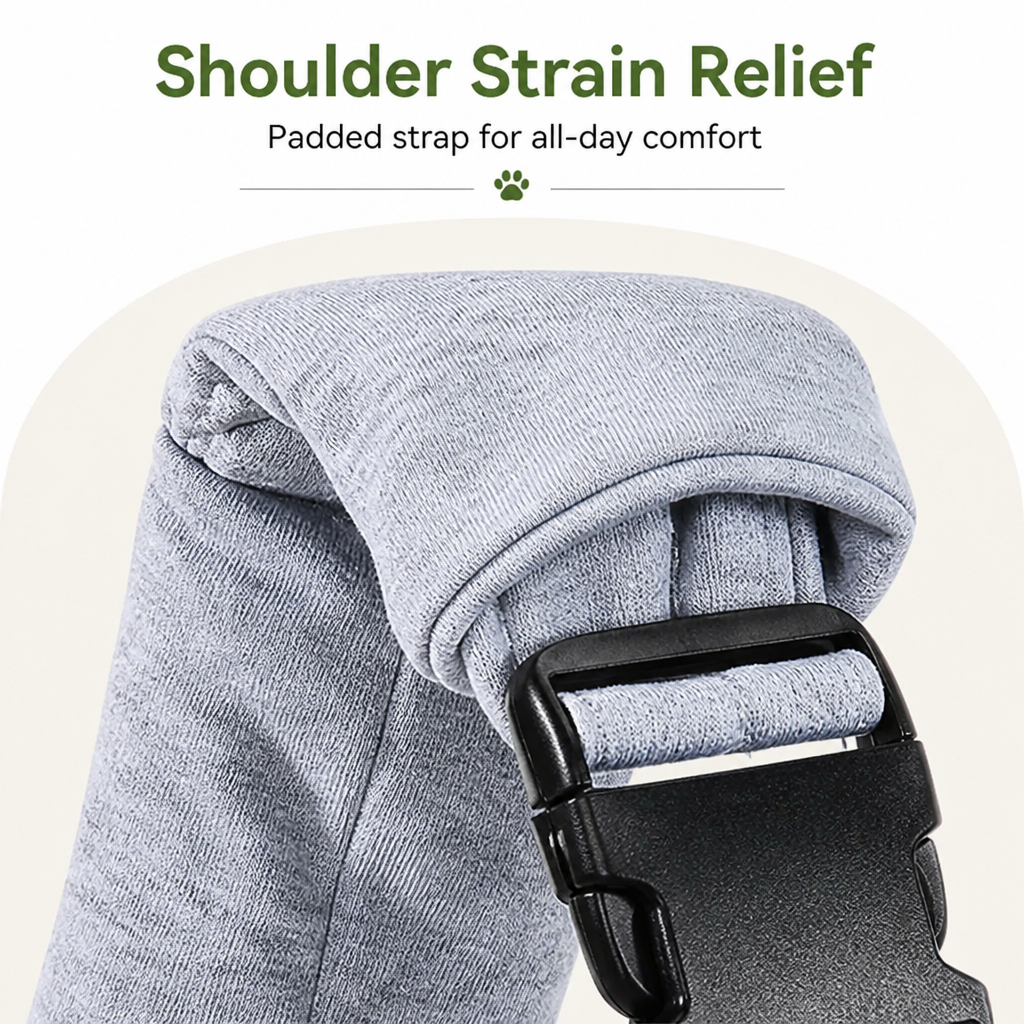 Bandolera ergonómica manos libres para transportar mascotas (hasta 6,5 kg)