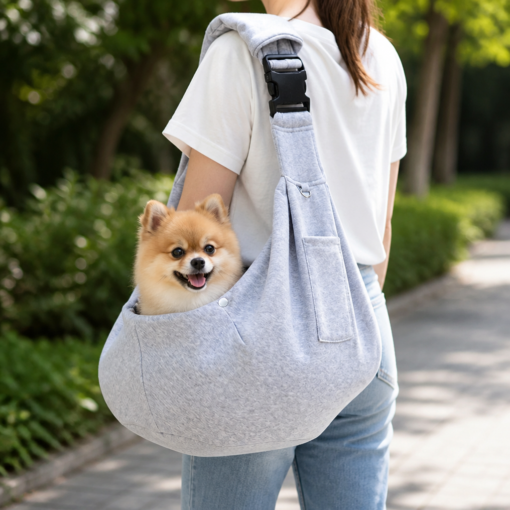 Bandolera ergonómica manos libres para transportar mascotas (hasta 6,5 kg)
