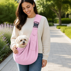 Bandolera ergonómica manos libres para transportar mascotas (hasta 6,5 kg)