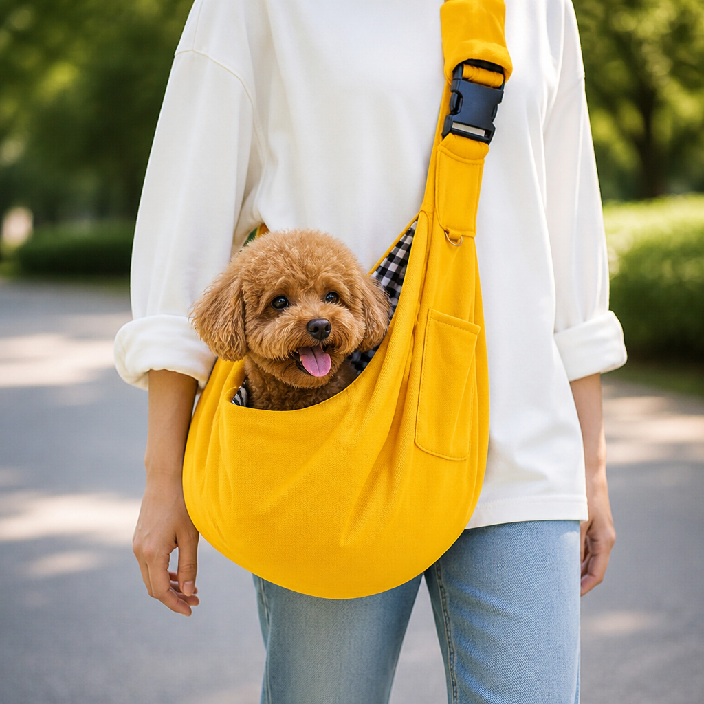 Bandolera ergonómica manos libres para transportar mascotas (hasta 6,5 kg)