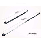 Barra extensible para colgar ropa en el coche, 89–99 cm, capacidad 13,6 kg
