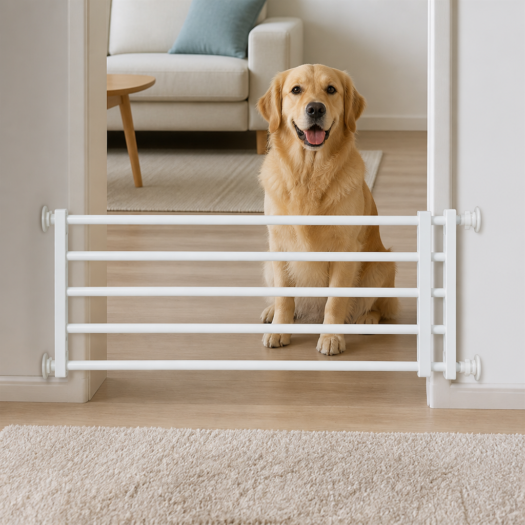 Barrera retráctil para perros sin taladrar (ancho ajustable)