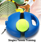 Base de entrenamiento de tenis con pelota y cuerda elástica