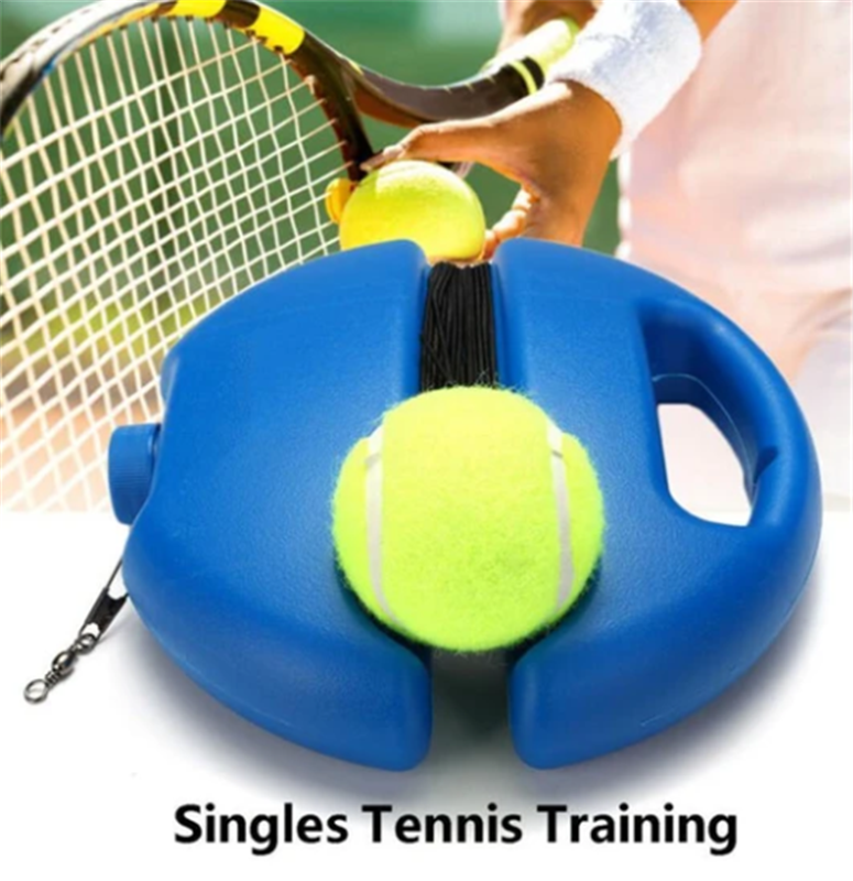 Base de entrenamiento de tenis con pelota y cuerda elástica