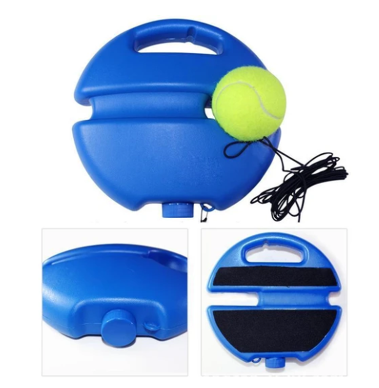 Base de entrenamiento de tenis con pelota y cuerda elástica