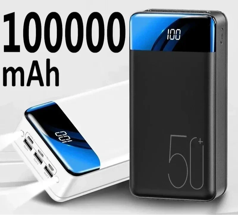 Batería externa de 50.000 mAh con carga rápida para móviles, tablets y portátiles