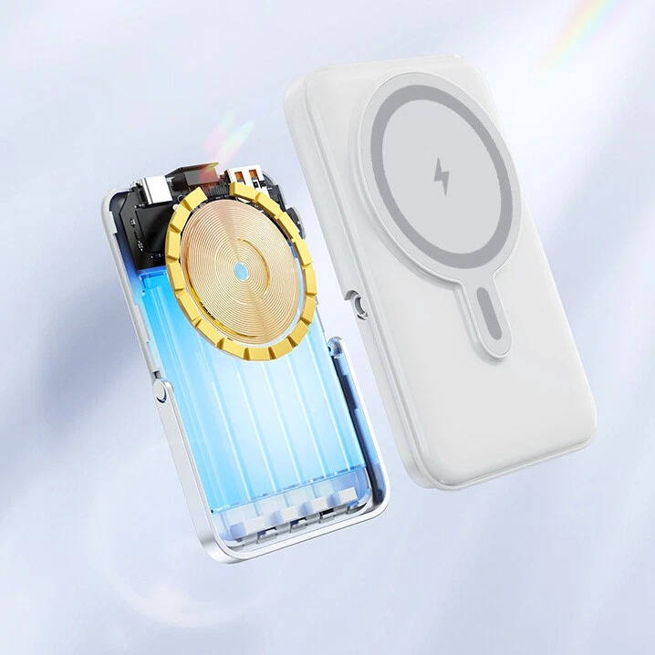 Batería externa de carga rápida 22,5 W, cargador inalámbrico portátil, power bank mini recargable para smartphones