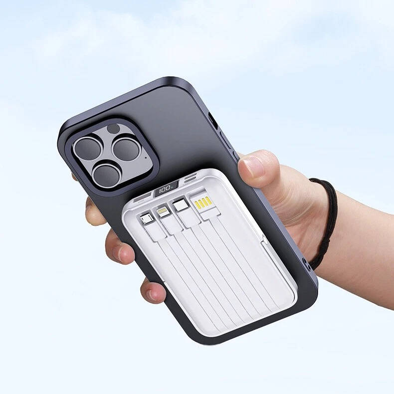 Batería externa de carga rápida 22,5 W, cargador inalámbrico portátil, power bank mini recargable para smartphones