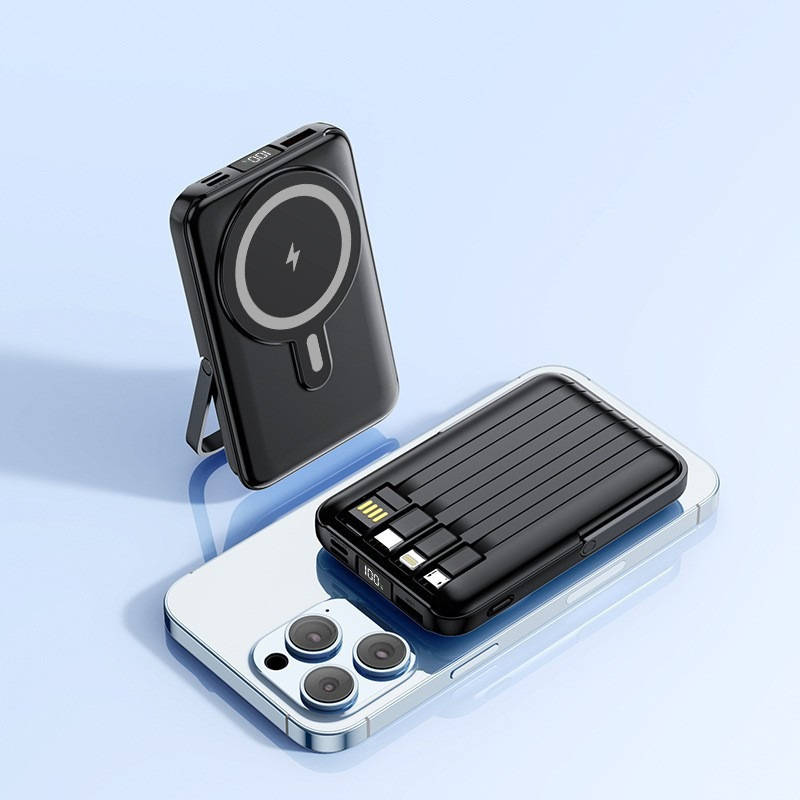 Batería externa de carga rápida 22,5 W, cargador inalámbrico portátil, power bank mini recargable para smartphones