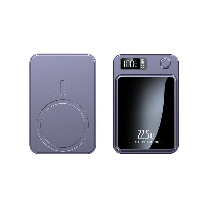 Batería externa magnética, carga inalámbrica de 15 W y carga rápida por cable de 22,5 W, pantalla LED, 10.000 o 20.000 m