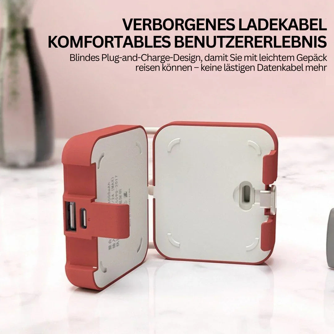 Batería externa plegable – cargador portátil de emergencia para llevar a todas partes