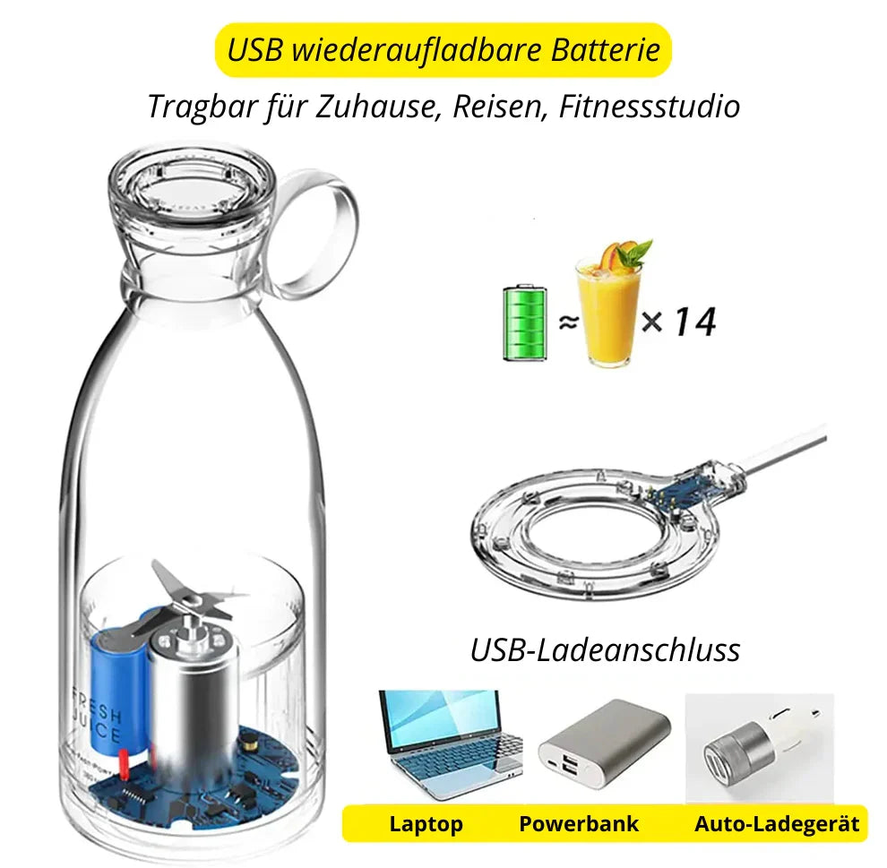 Batidora portátil con batería recargable