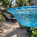 Bebedero colgante para pájaros con fuente solar de dos niveles y cuenco de cristal