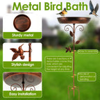 Bebedero elegante para pájaros de jardín con soporte ajustable