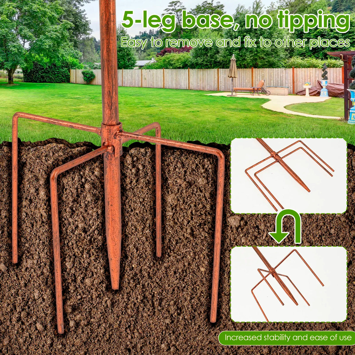 Bebedero elegante para pájaros de jardín con soporte ajustable