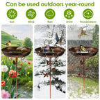 Bebedero elegante para pájaros de jardín con soporte ajustable
