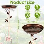 Bebedero elegante para pájaros de jardín con soporte ajustable