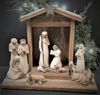 Belén navideño artesanal de 20 piezas