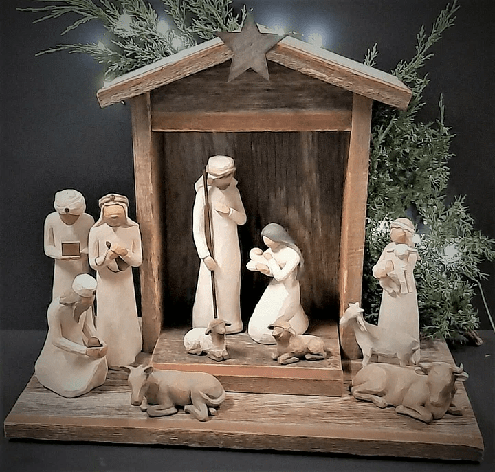 Belén navideño artesanal de 20 piezas