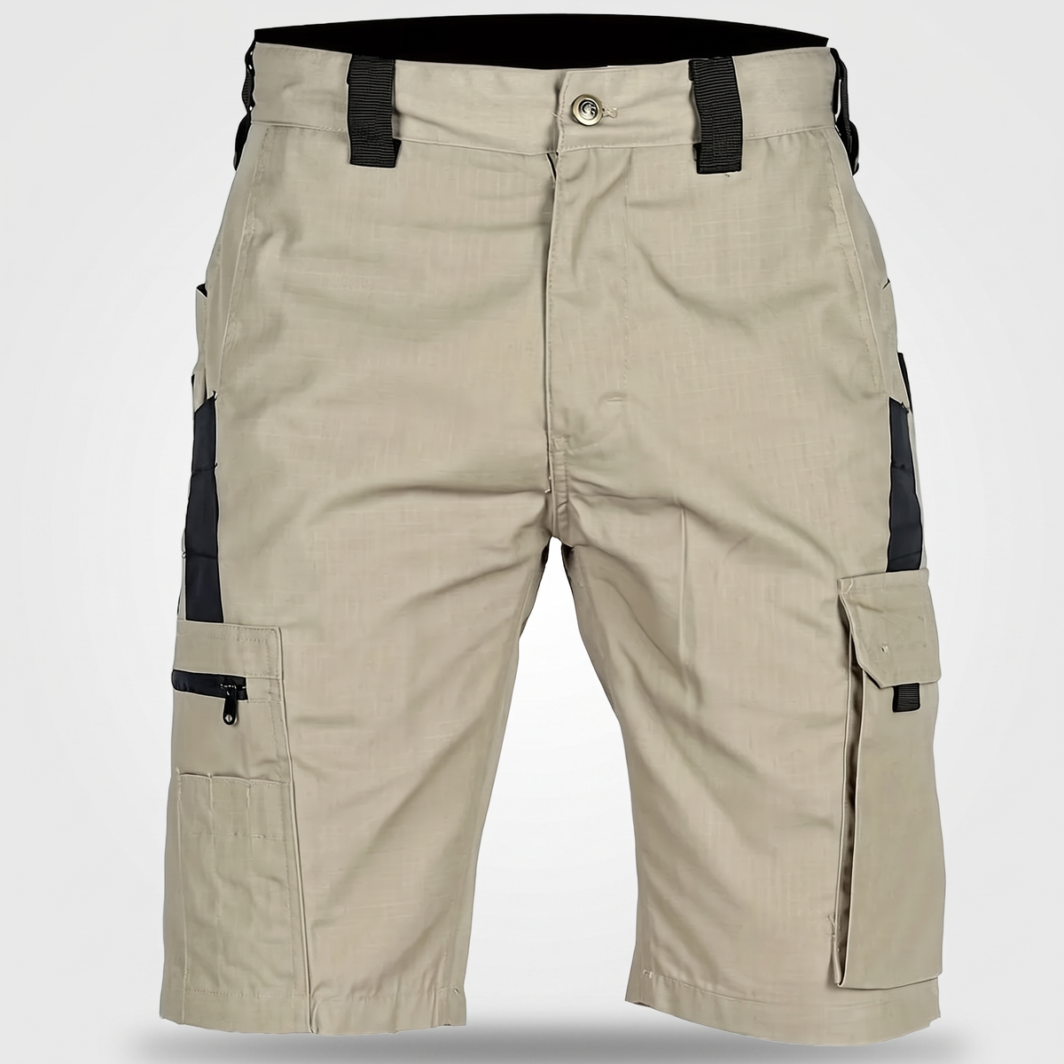 Bermudas cargo para hombre - Bermudas hasta la rodilla - Bermudas de senderismo con bolsillo con cremallera