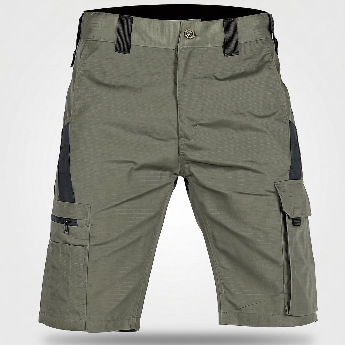Bermudas cargo para hombre - Bermudas hasta la rodilla - Bermudas de senderismo con bolsillo con cremallera