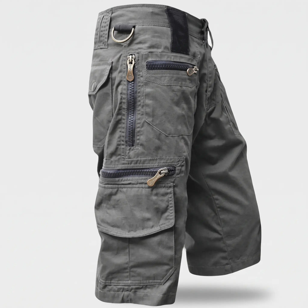 Bermudas cargo para hombre con bolsillos con cremallera