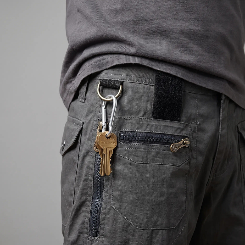Bermudas cargo para hombre con bolsillos con cremallera