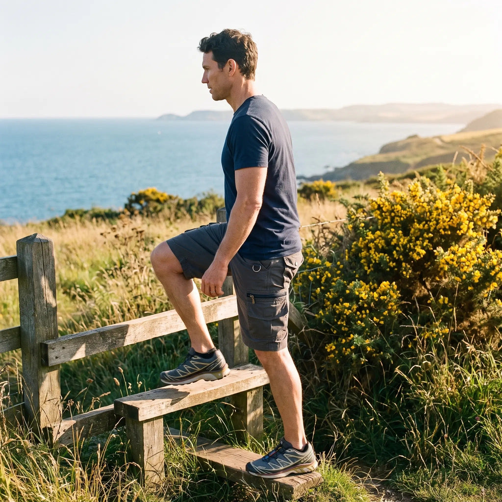 Bermudas cargo para hombre con bolsillos con cremallera
