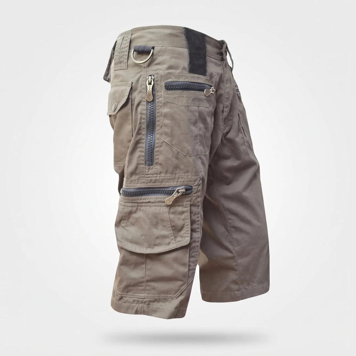Bermudas cargo para hombre con bolsillos con cremallera