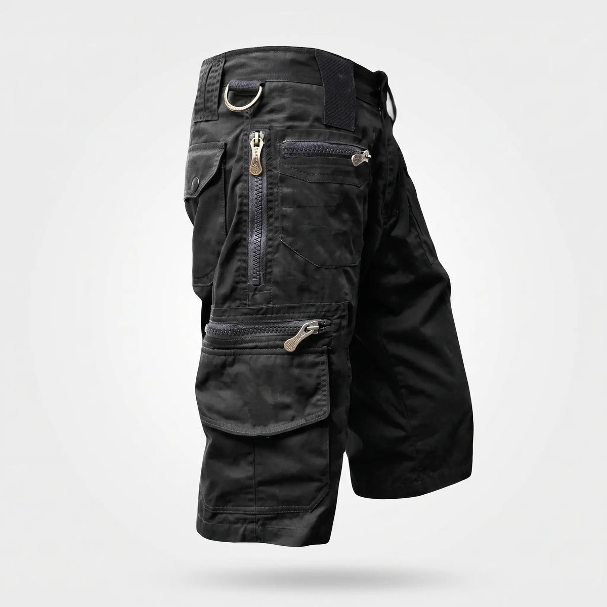 Bermudas cargo para hombre con bolsillos con cremallera