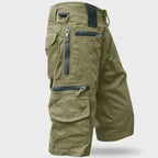 Bermudas cargo para hombre con bolsillos con cremallera