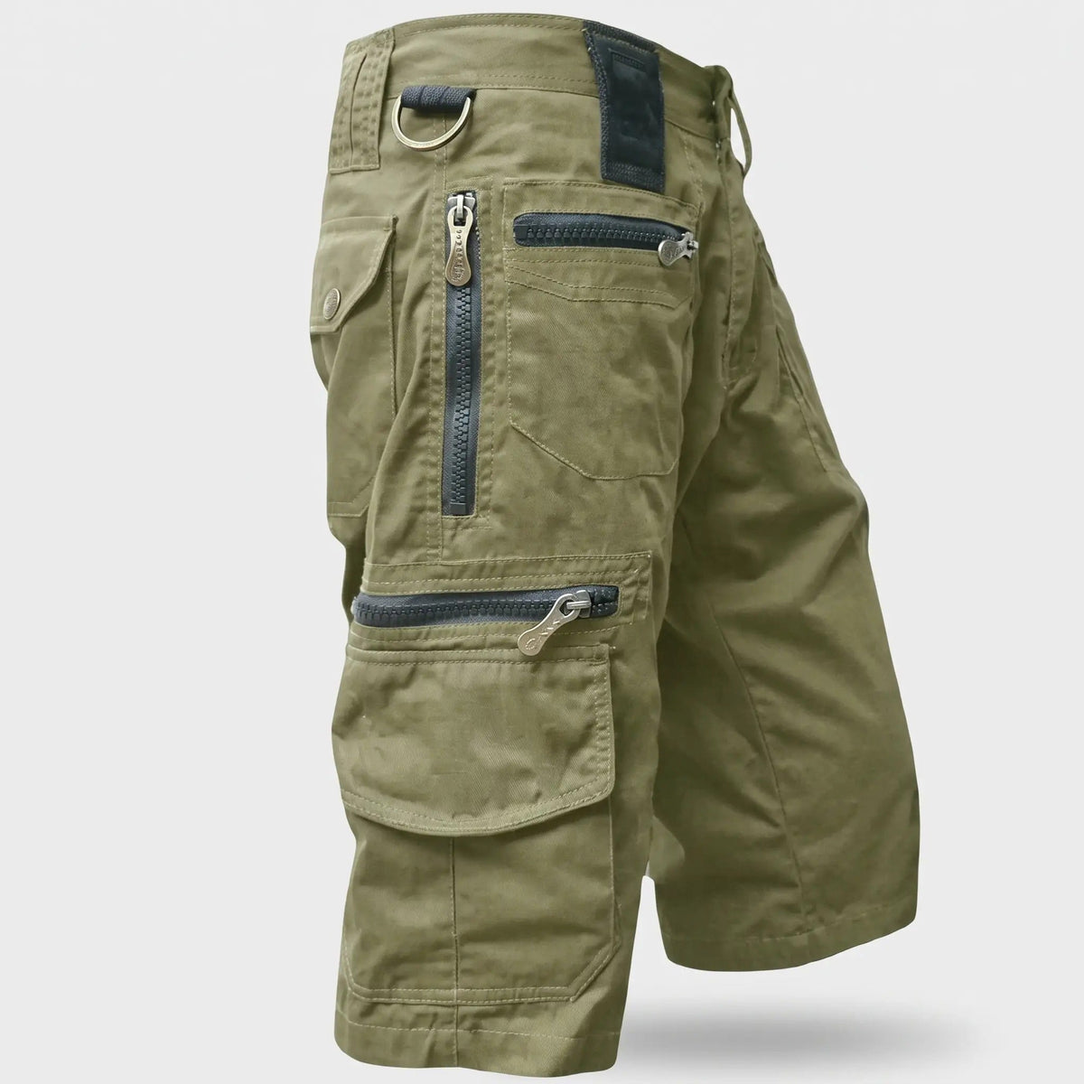 Bermudas cargo para hombre con bolsillos con cremallera