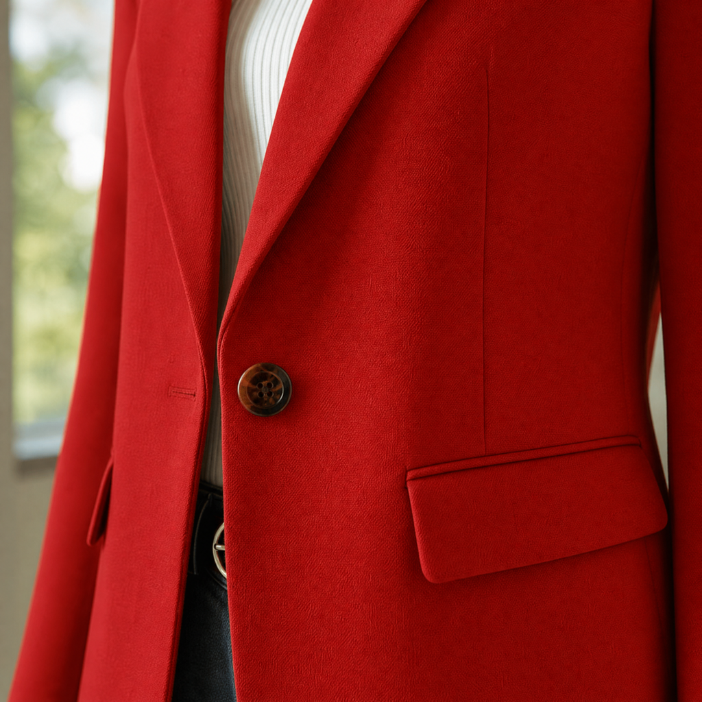 Blazer de mujer, de un botón con solapas y bolsillos de solapa, chaqueta elegante de corte relajado, 6 colores, tallas S