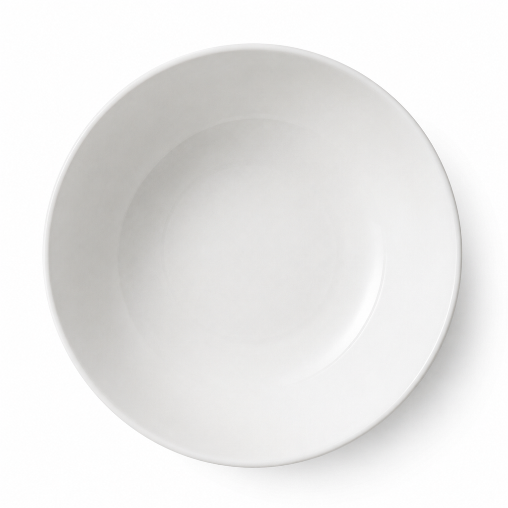 Bol de servir de porcelana blanca 25 cm minimalista