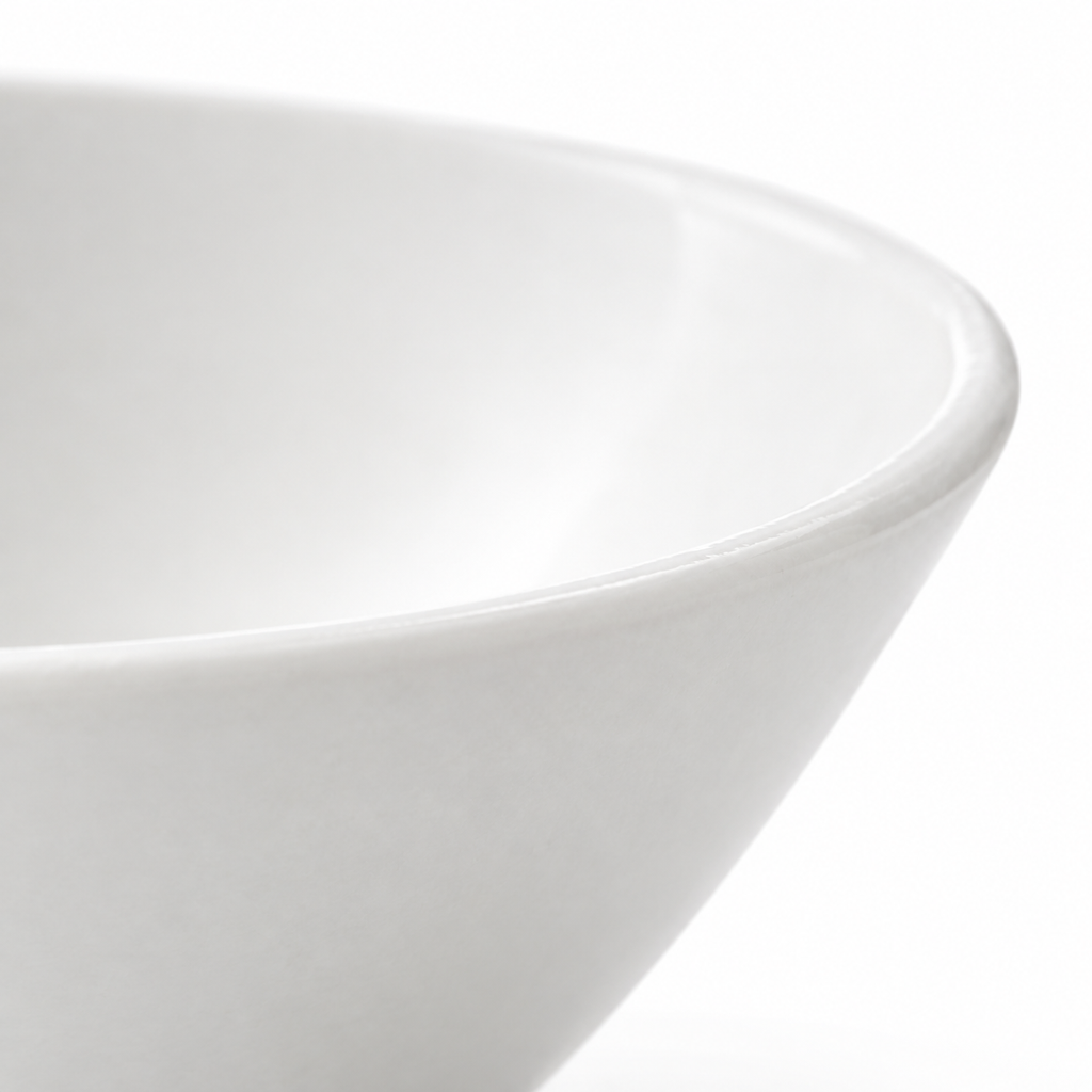 Bol de servir de porcelana blanca 25 cm minimalista
