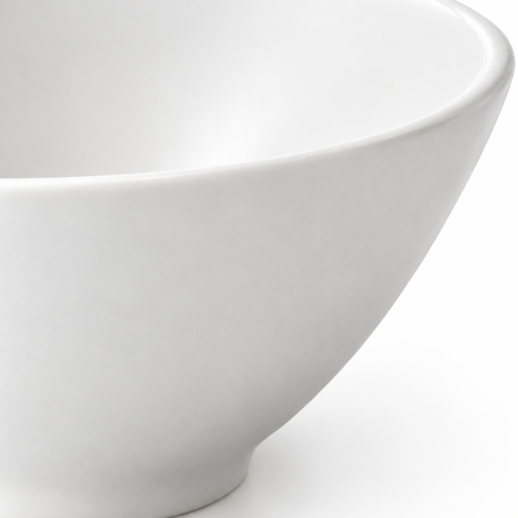 Bol de servir de porcelana blanca 25 cm minimalista