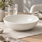 Bol para pasta de cerámica blanca ORNISHOP 25 cm ancho y bajo