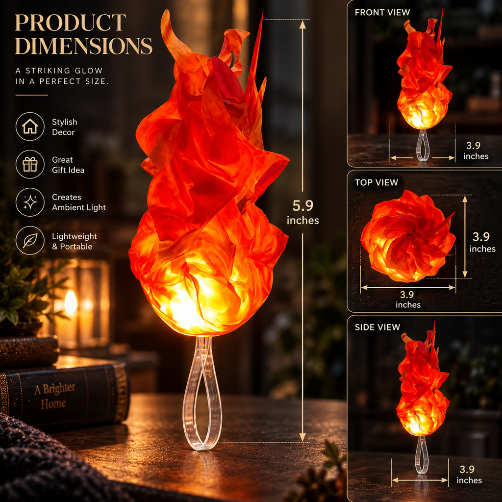 Bola de fuego flotante para cosplay