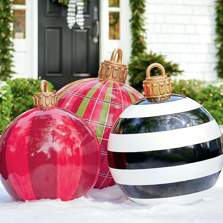 Bola navideña hinchable de exterior 60 cm – Decoración de Navidad resistente a la intemperie en PVC