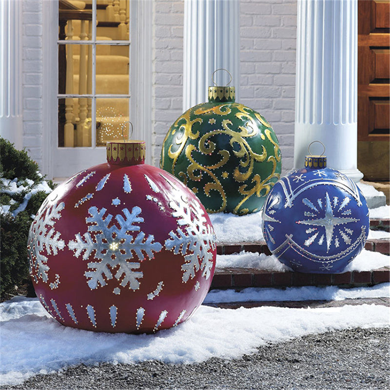 Bola navideña hinchable de exterior 60 cm – Decoración de Navidad resistente a la intemperie en PVC
