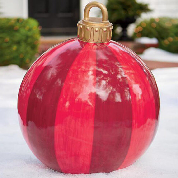 Bola navideña hinchable de exterior 60 cm – Decoración de Navidad resistente a la intemperie en PVC