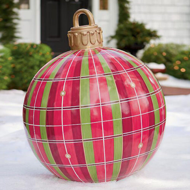 Bola navideña hinchable de exterior 60 cm – Decoración de Navidad resistente a la intemperie en PVC