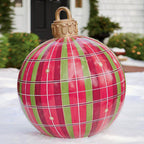 Bola navideña hinchable de exterior 60 cm – Decoración de Navidad resistente a la intemperie en PVC