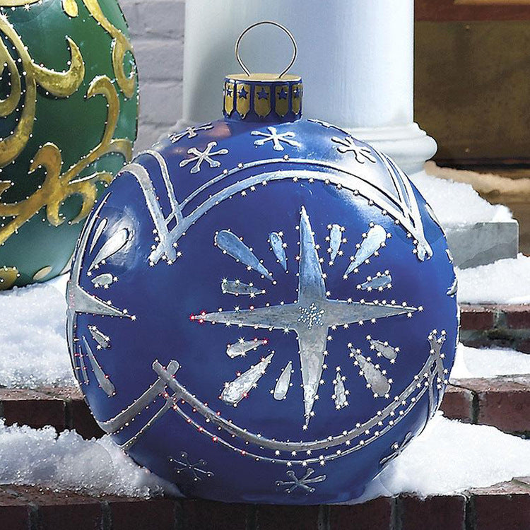 Bola navideña hinchable de exterior 60 cm – Decoración de Navidad resistente a la intemperie en PVC