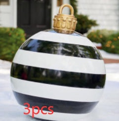 Bola navideña hinchable de exterior 60 cm – Decoración de Navidad resistente a la intemperie en PVC