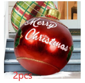 Bola navideña hinchable de exterior 60 cm – Decoración de Navidad resistente a la intemperie en PVC
