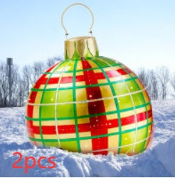 Bola navideña hinchable de exterior 60 cm – Decoración de Navidad resistente a la intemperie en PVC