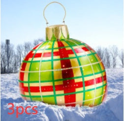 Bola navideña hinchable de exterior 60 cm – Decoración de Navidad resistente a la intemperie en PVC