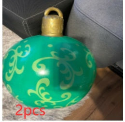 Bola navideña hinchable de exterior 60 cm – Decoración de Navidad resistente a la intemperie en PVC