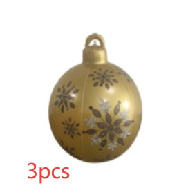 Bola navideña hinchable de exterior 60 cm – Decoración de Navidad resistente a la intemperie en PVC